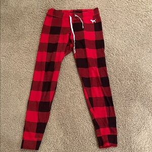 PINK Victoria's Secret Red and Black Check Pajama Pants